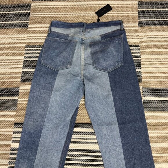 Rag‎ & Bone Miramar Stretch Nina Cigarette Pants Byron Wash Patchwork Size 25 - Picture 6 of 15